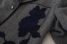 Load image into Gallery viewer, Dolce & Gabbana Gray Wool Roses Slim Fit Jacket Blazer
