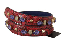 Load image into Gallery viewer, Dolce & Gabbana Elegant Red Python Leather Handbag Strap