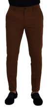 Load image into Gallery viewer, Dolce & Gabbana Brown Wool Chino Skinny Men Pants
