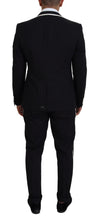 Load image into Gallery viewer, Dolce & Gabbana Elegant Black and White Slim Fit Three Piece Suit