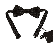 Load image into Gallery viewer, Dolce & Gabbana Elegant Black Patterned Silk Bow Tie