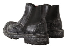 Load image into Gallery viewer, Dolce & Gabbana Elegant Gray Leather Ankle Boots