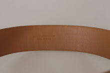 Load image into Gallery viewer, Dolce & Gabbana Elegant Beige Leather Belt with Engraved Buckle