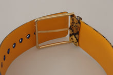 Load image into Gallery viewer, Dolce & Gabbana Elegant Blue Leather Belt with Metal Buckle