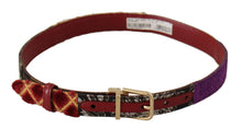 Load image into Gallery viewer, Dolce & Gabbana Multicolor Canvas Leather Belt with Engraved Buckle