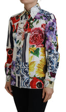 Load image into Gallery viewer, Dolce & Gabbana Elegant Floral Cotton Long Sleeve Top