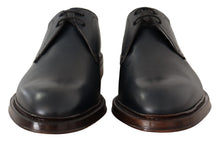 Load image into Gallery viewer, Dolce & Gabbana Elegant Blue Leather Lace-Up Dress Shoes