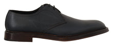 Load image into Gallery viewer, Dolce & Gabbana Elegant Blue Leather Lace-Up Dress Shoes