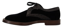 Load image into Gallery viewer, Dolce & Gabbana Elegant Black Velvet & Exotic Leather Dress Shoes