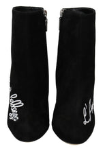 Load image into Gallery viewer, Dolce & Gabbana Embroidered Ankle Boots in Lambskin Suede