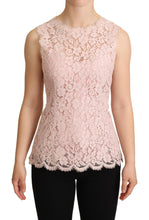 Load image into Gallery viewer, Dolce & Gabbana Elegant Pink Lace Sleeveless Blouse