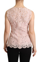 Load image into Gallery viewer, Dolce & Gabbana Elegant Pink Lace Sleeveless Blouse