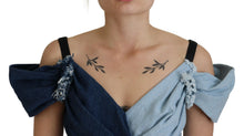 Load image into Gallery viewer, Dolce & Gabbana Two Tone Blue Patchwork Denim Mini Dress