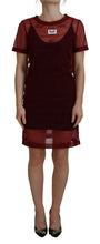 Load image into Gallery viewer, Dolce & Gabbana Maroon Mini Shift Dress - Italian Elegance