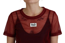 Load image into Gallery viewer, Dolce & Gabbana Maroon Mini Shift Dress - Italian Elegance