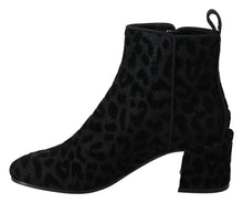 Load image into Gallery viewer, Dolce & Gabbana Elegant Black Leopard Print Short Boots