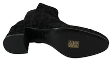 Load image into Gallery viewer, Dolce & Gabbana Elegant Black Leopard Print Short Boots