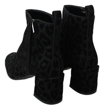 Load image into Gallery viewer, Dolce & Gabbana Elegant Black Leopard Print Short Boots
