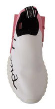 Load image into Gallery viewer, Dolce & Gabbana Elegant Sorrento Slip-On Sneakers in White & Pink