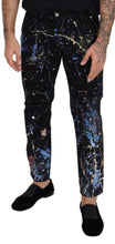 Load image into Gallery viewer, Dolce & Gabbana Exquisite Color Splash Print Denim Pants