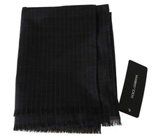 Load image into Gallery viewer, Dolce & Gabbana Elegant Gray Striped Wool Men's Scarf