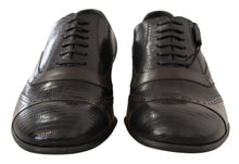 Load image into Gallery viewer, Dolce & Gabbana Elegant Brown Lizard Leather Oxford Shoes