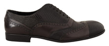 Load image into Gallery viewer, Dolce & Gabbana Elegant Brown Lizard Leather Oxford Shoes