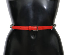 Load image into Gallery viewer, Dolce & Gabbana Elegant Floral Rose Waist Belt in Vibrant Red
