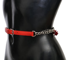 Load image into Gallery viewer, Dolce & Gabbana Elegant Floral Rose Waist Belt in Vibrant Red
