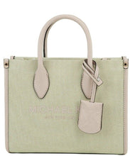 Load image into Gallery viewer, Michael Kors Mirella Small Powder Blush Canvas Shopper Crossbody Handbag Purse