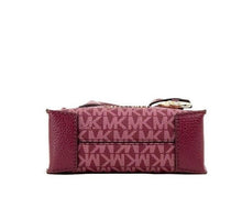 Load image into Gallery viewer, Michael Kors Mercer XS Mulberry Signature PVC North South Shopper Crossbody Bag