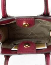 Load image into Gallery viewer, Michael Kors Mercer XS Mulberry Signature PVC North South Shopper Crossbody Bag