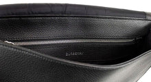 Load image into Gallery viewer, Burberry Bruno Small Black Embossed Branded Pebble Leather Messenger Handbag