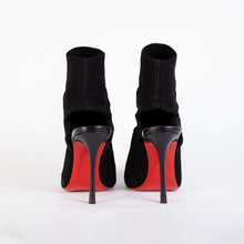 Load image into Gallery viewer, Christian Louboutin Elegant Black Fabric and Leather Ankle Boots