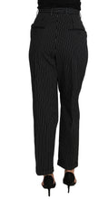 Load image into Gallery viewer, Dolce & Gabbana Elegant Black Pinstripe Dress Pants