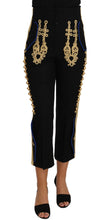 Load image into Gallery viewer, Dolce & Gabbana Elegant Black Military Embellished Pants