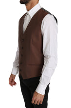Load image into Gallery viewer, Dolce & Gabbana Sleek Bronze & Gray Formal Vest Slim Fit