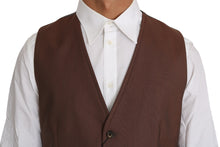 Load image into Gallery viewer, Dolce & Gabbana Sleek Bronze & Gray Formal Vest Slim Fit