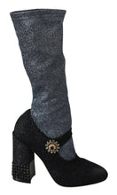 Load image into Gallery viewer, Dolce & Gabbana Glamorous Crystal-Embellished Booties