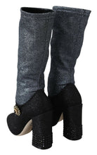 Load image into Gallery viewer, Dolce & Gabbana Glamorous Crystal-Embellished Booties