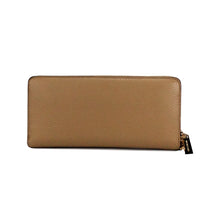 Load image into Gallery viewer, Michael Kors Jet Set Travel Large Camel Leather Continental Wristlet Wallet