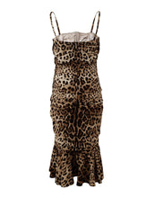 Load image into Gallery viewer, Dolce & Gabbana Elegant Leopard Print Cady Dress