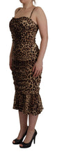 Load image into Gallery viewer, Dolce & Gabbana Elegant Leopard Print Cady Dress