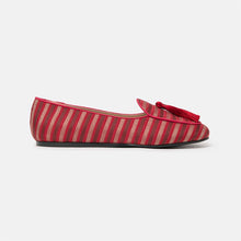 Load image into Gallery viewer, Charles Philip Red Silk Tassel Moccasins - Unisex Elegance