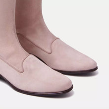 Load image into Gallery viewer, Charles Philip Elegant Beige Suede Leather Knee-High Boots