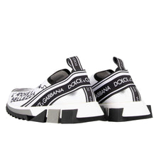 Load image into Gallery viewer, Dolce & Gabbana Elegant Monochrome Printed Stretch Sneakers