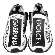 Load image into Gallery viewer, Dolce & Gabbana Elegant Monochrome Printed Stretch Sneakers