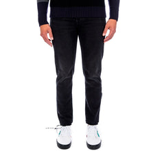 Load image into Gallery viewer, Off-White Slim Fit Black Cotton Jeans with Logo Print