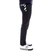 Load image into Gallery viewer, Off-White Slim Fit Black Cotton Jeans with Logo Print