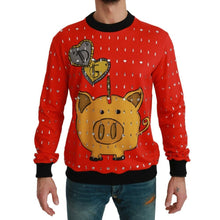 Load image into Gallery viewer, Dolce & Gabbana Crystal Diamond Pig Print Sweater
